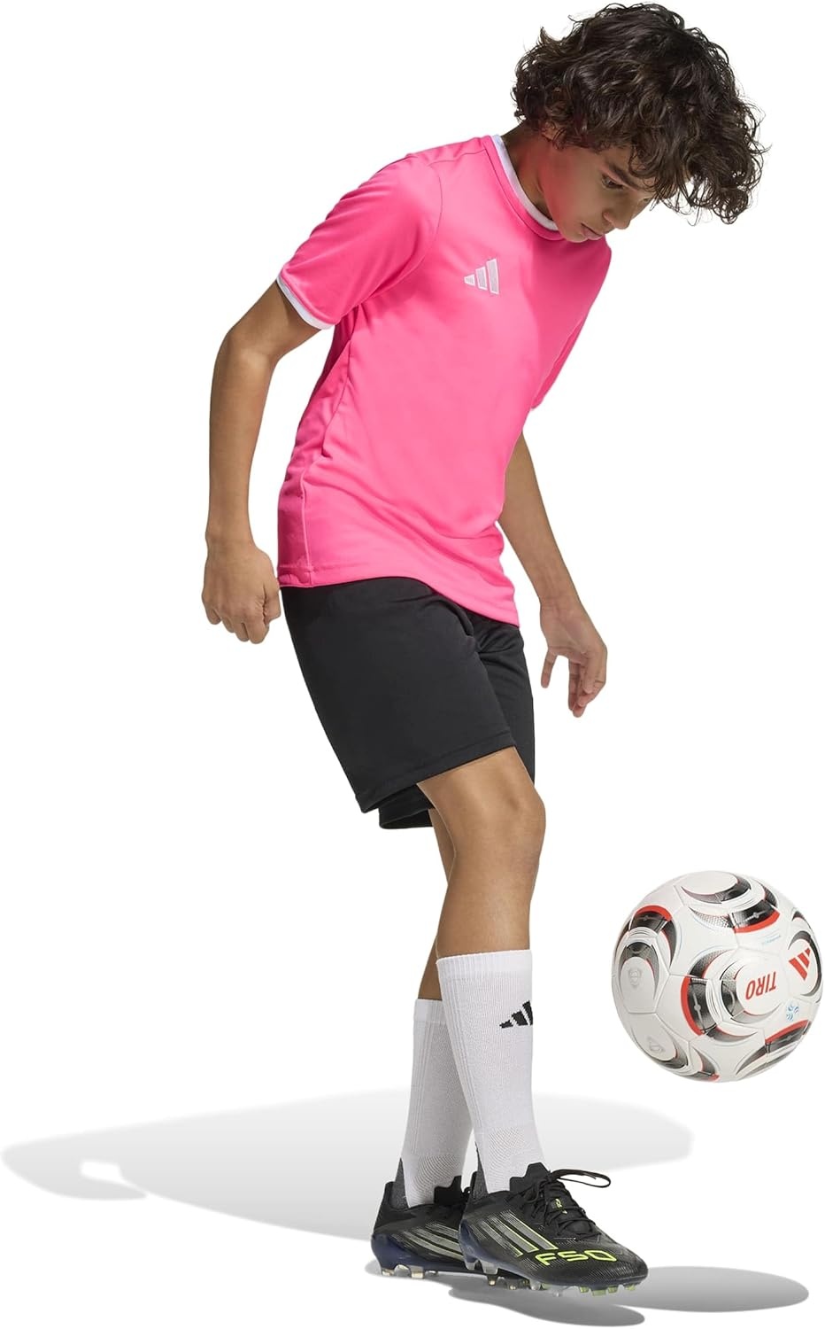 image:imageadidas UnisexKids Entrada 26 JerseySolar PinkWhite