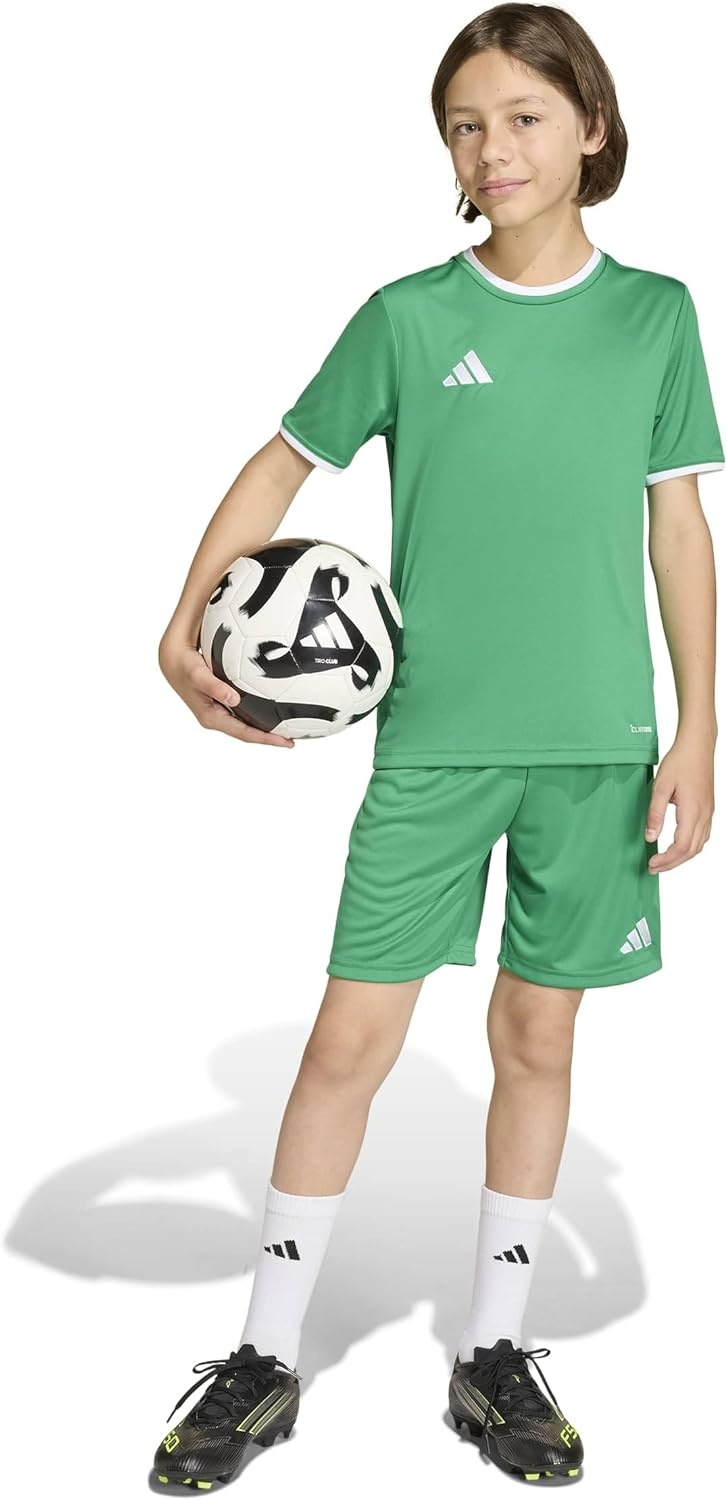 image:imageadidas UnisexKids Entrada 26 ShortsTeam GreenWhite