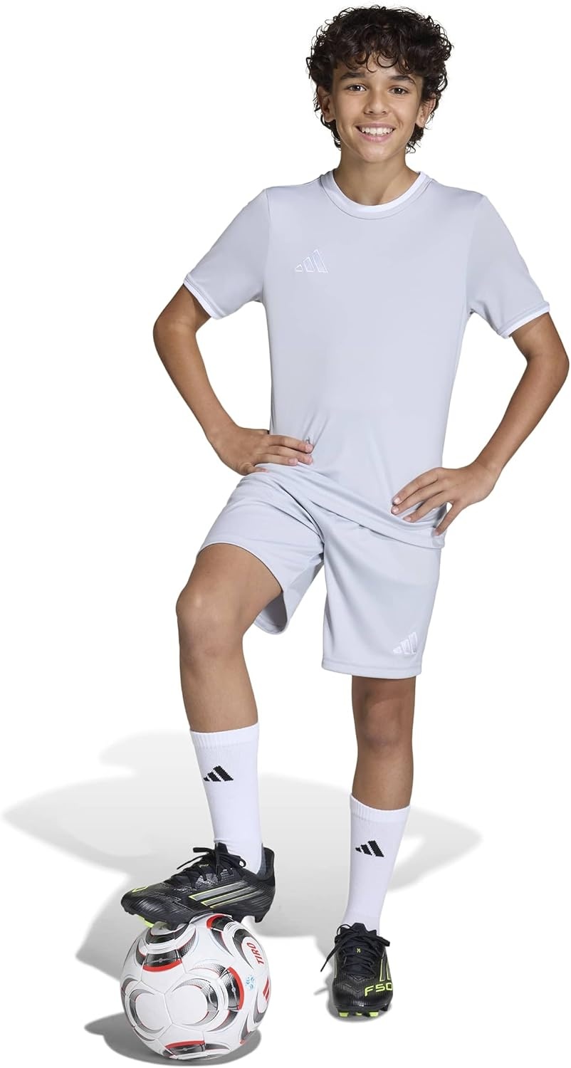 image:imageadidas UnisexKids Entrada 26 ShortsTeam Light GreyWhite
