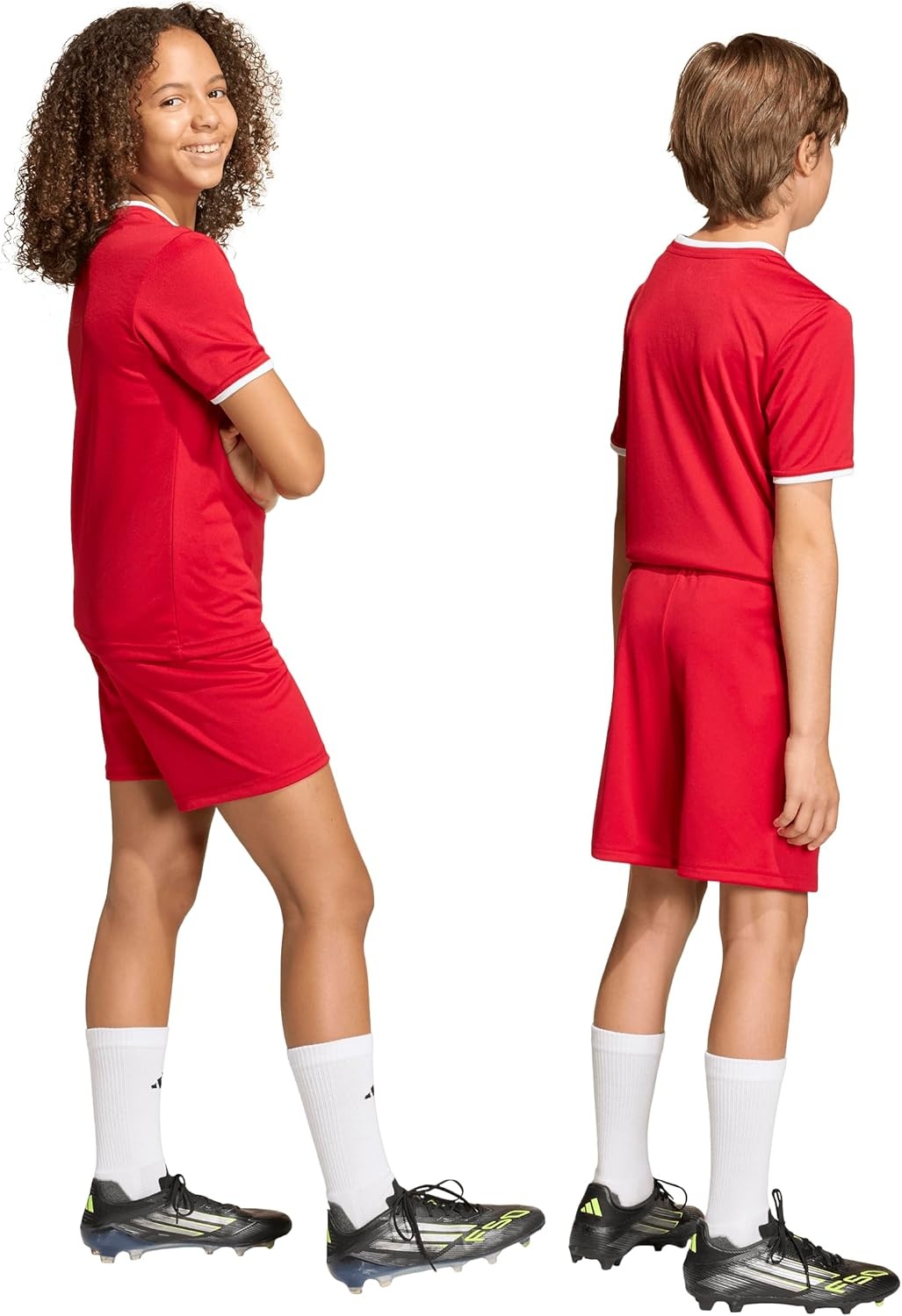 image:imageadidas UnisexKids Entrada 26 ShortsTeam Power Red White