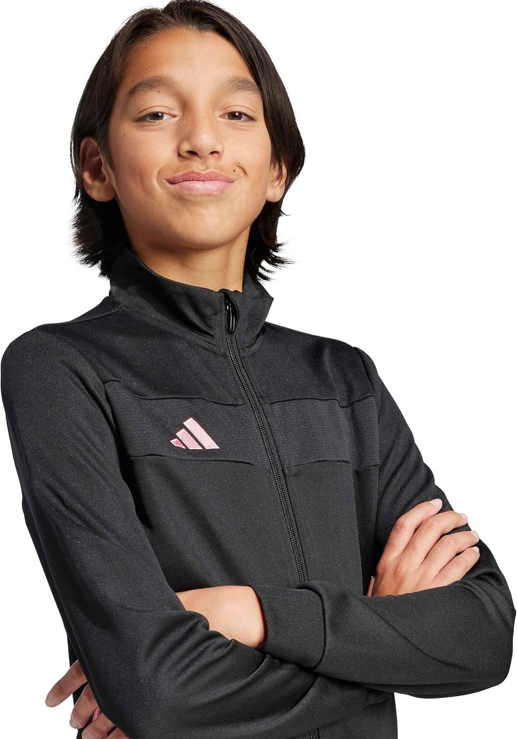 image:imageadidas UnisexKids Tiro Essentials Training JacketBlackEasy PinkWhite