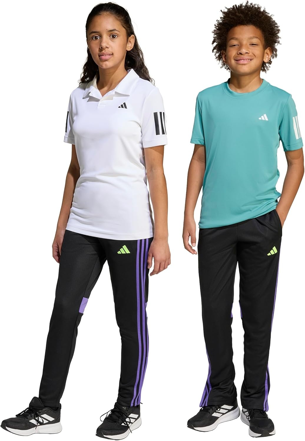 image:imageadidas UnisexKids Tiro Essentials Training PantsBlackPurple RushLucid Lemon