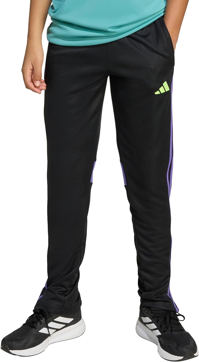 image:imageadidas UnisexKids Tiro Essentials Training PantsBlackPurple RushLucid Lemon