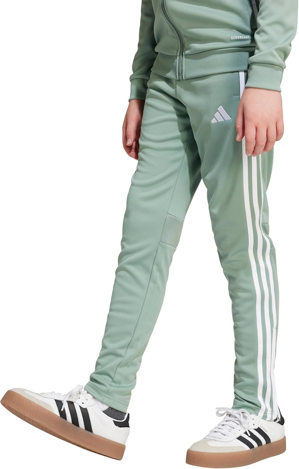 image:imageadidas UnisexKids Tiro Essentials Training PantsSilver GreenWhite