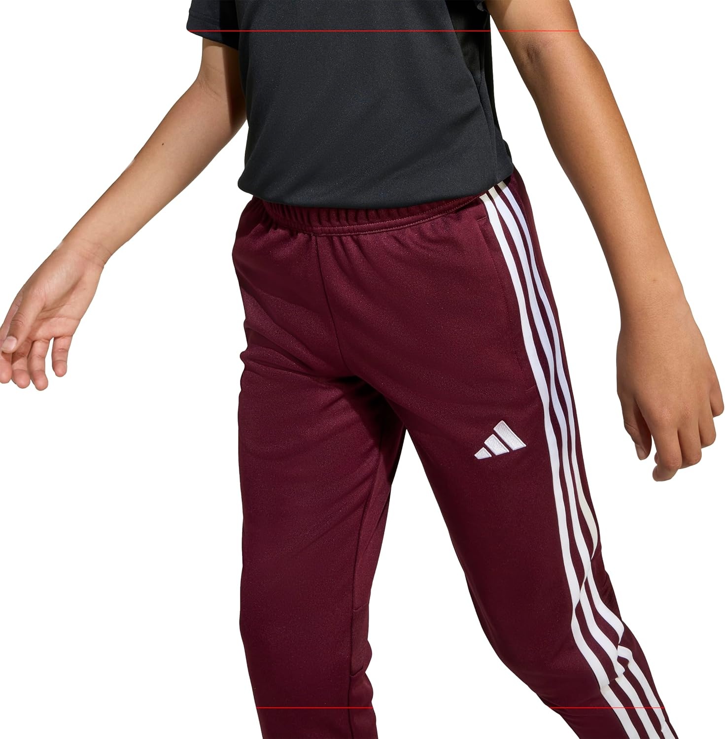 image:imageadidas UnisexKids Tiro Essentials Training PantsTeam MaroonWhite