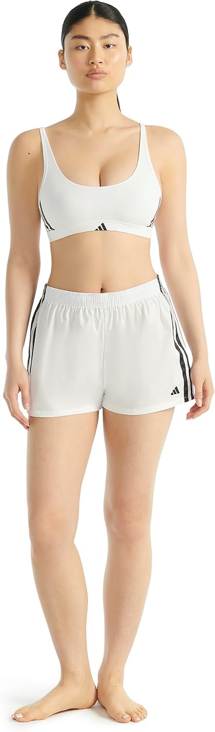 image:imageadidas Womens 3 Stripes Active Essentials Cotton Boxer Short UnderwearWhite