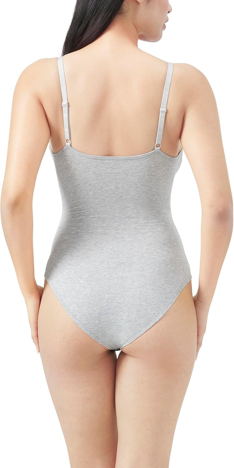 image:imageadidas Womens Active Essentials Cotton BodysuitMedium Heather Grey