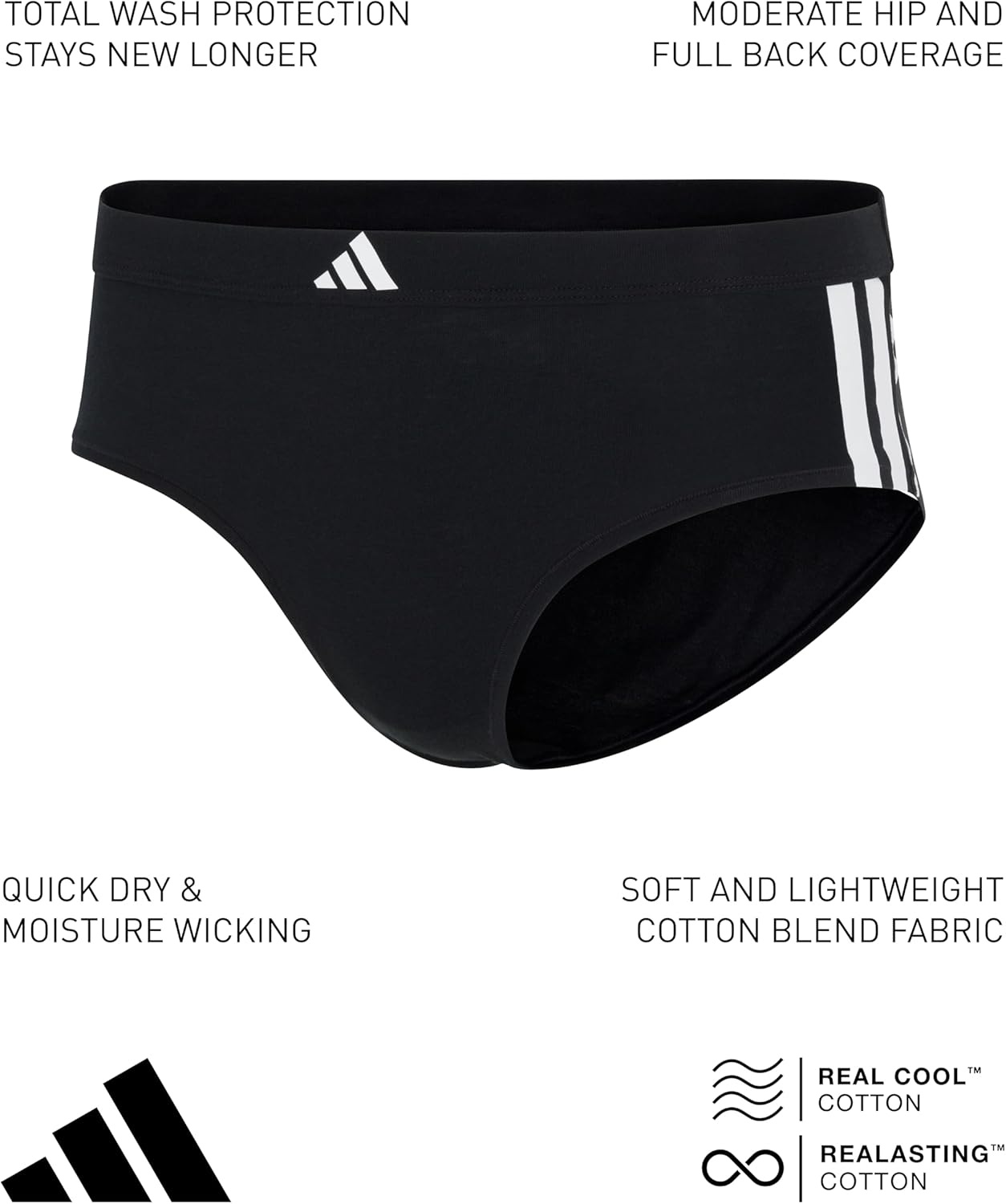 image:imageadidas Womens Active Essentials Cotton Hipster UnderwearWhiteWhite