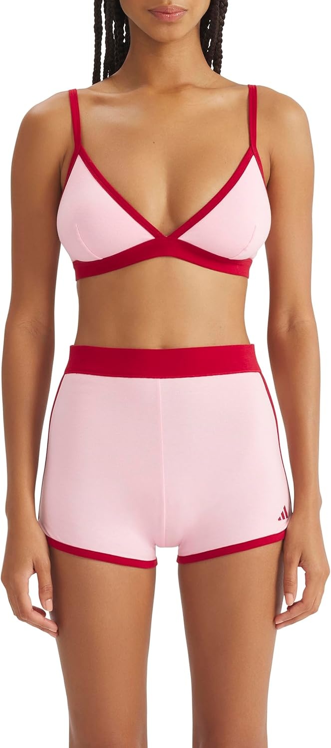 image:imageadidas Womens Active Essentials Cotton Triangle BraletteClear Pink