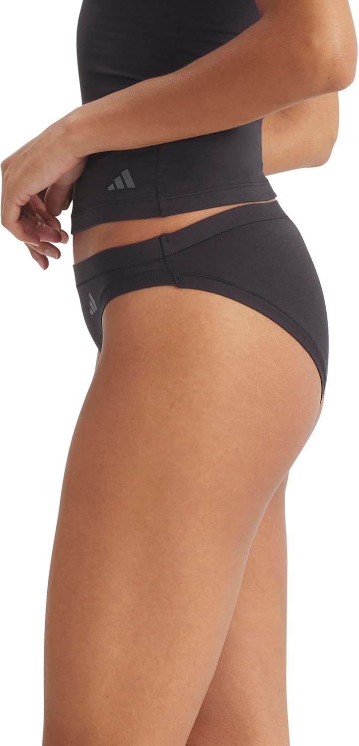 image:imageadidas Womens Active Modal Comfort Bikini UnderwearBlackWhite