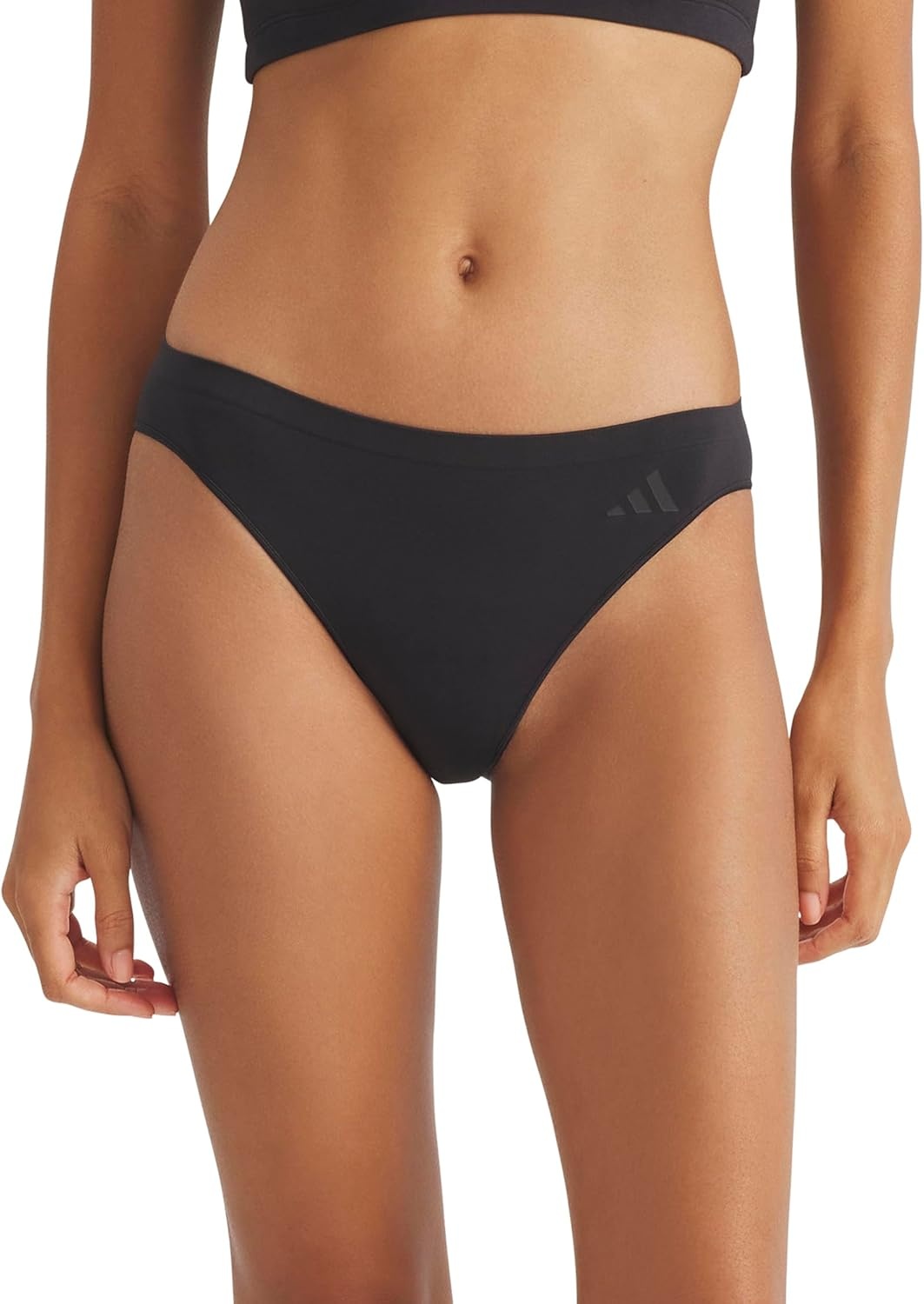 image:imageadidas Womens Active Seamless Bikini Brief Underwear 3Pack BlackToasted AlmondWonder Quartz Medium