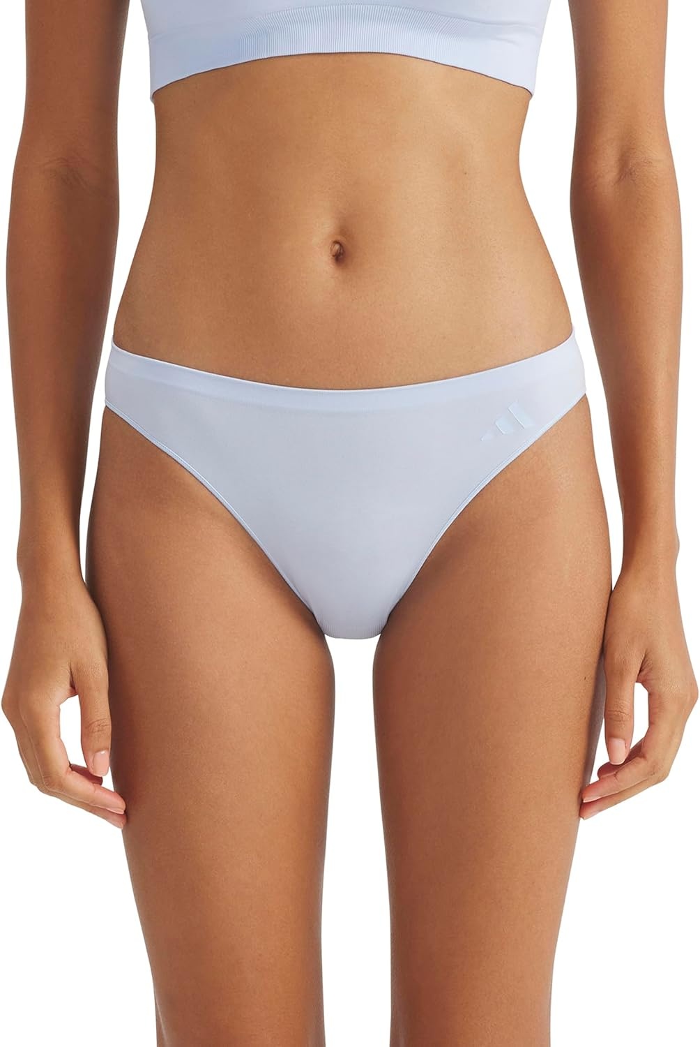 image:imageadidas Womens Active Seamless Bikini Brief UnderwearEasy CoralWhiteGlow Blue