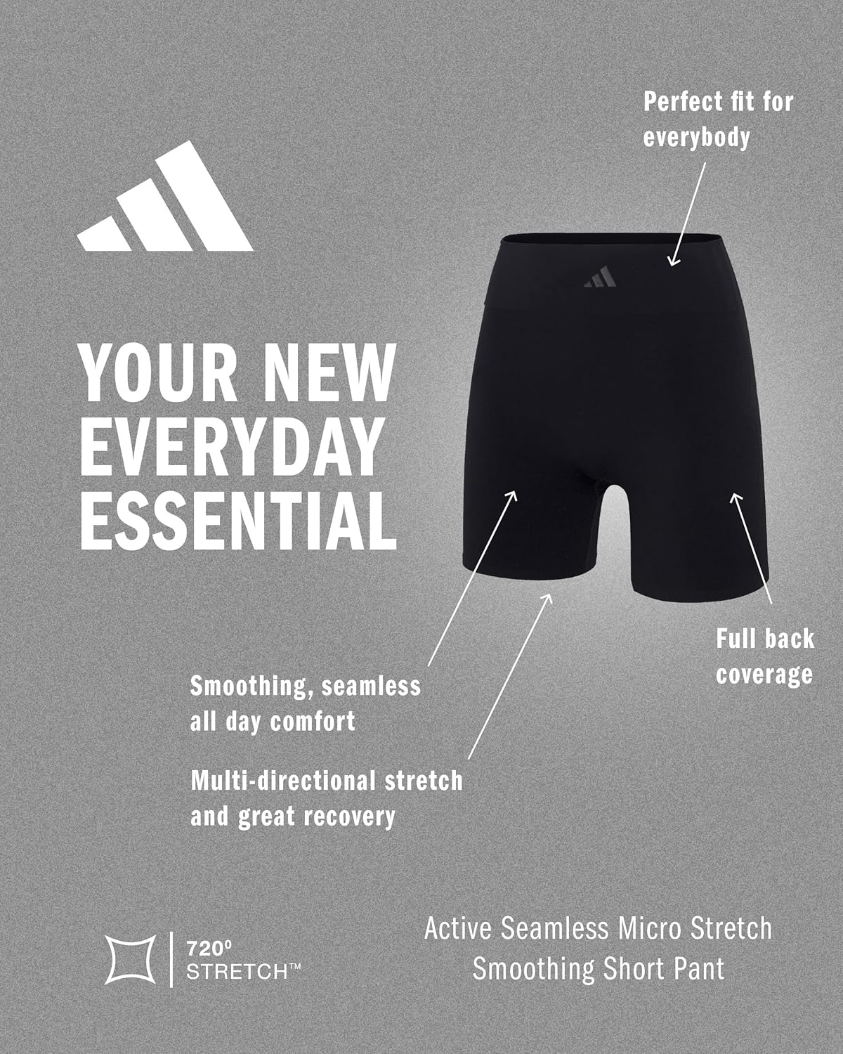image:imageadidas Womens Active Seamless Micro Stretch Smoothing ShortBlack