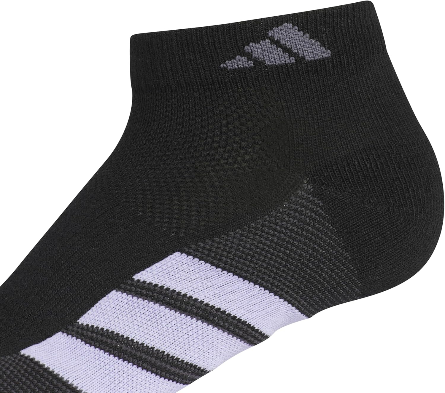 image:imageadidas Womens All Day Training Workout Socks 3 Pairs Multiple HeightsBlackViolet Tone PurpleWhiteLow Cut