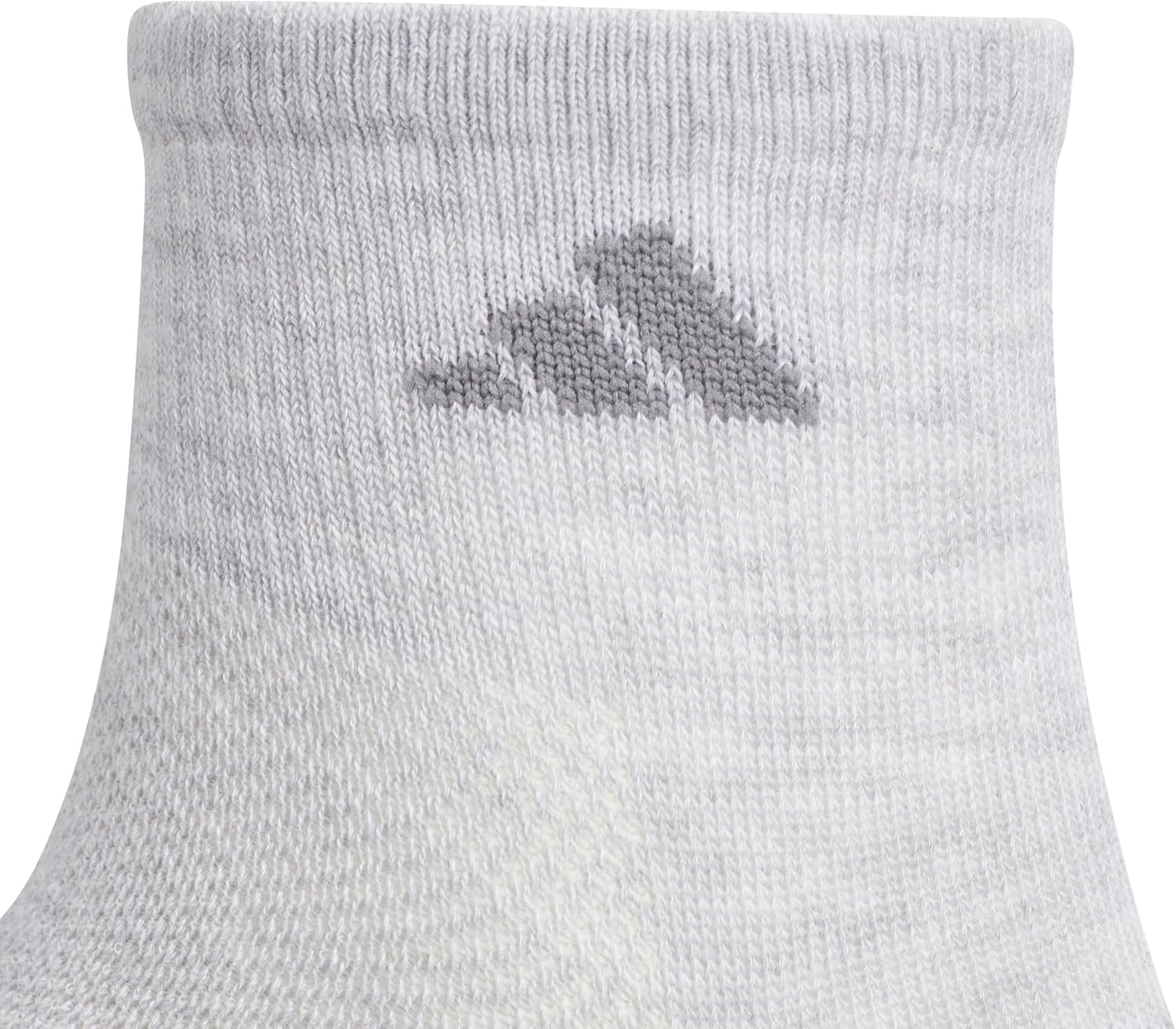 image:imageadidas Womens All Day Training Workout Socks 3 Pairs Multiple HeightsCool Light HeatherSemi Ice Tangerine OrangeWhiteQuarter