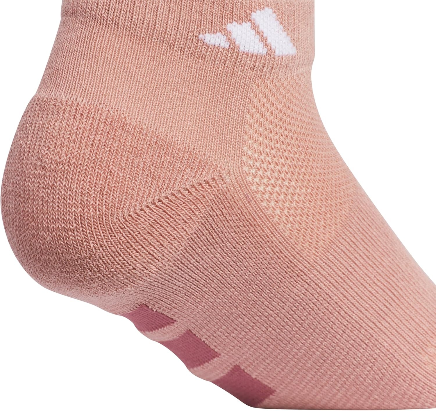 image:imageadidas Womens All Day Training Workout Socks 3 Pairs Multiple HeightsWarm Clay PinkCool Light HeatherShadow NavyLow Cut