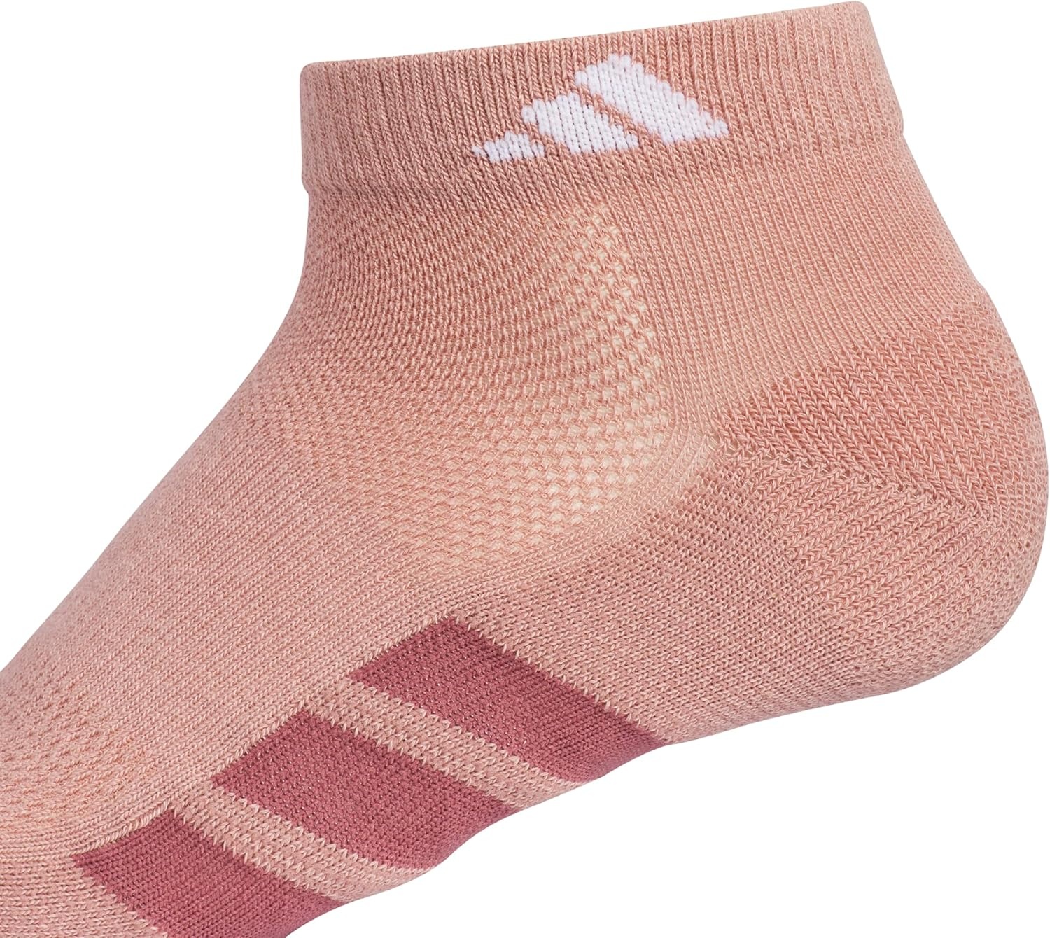 image:imageadidas Womens All Day Training Workout Socks 3 Pairs Multiple HeightsWarm Clay PinkCool Light HeatherShadow NavyLow Cut