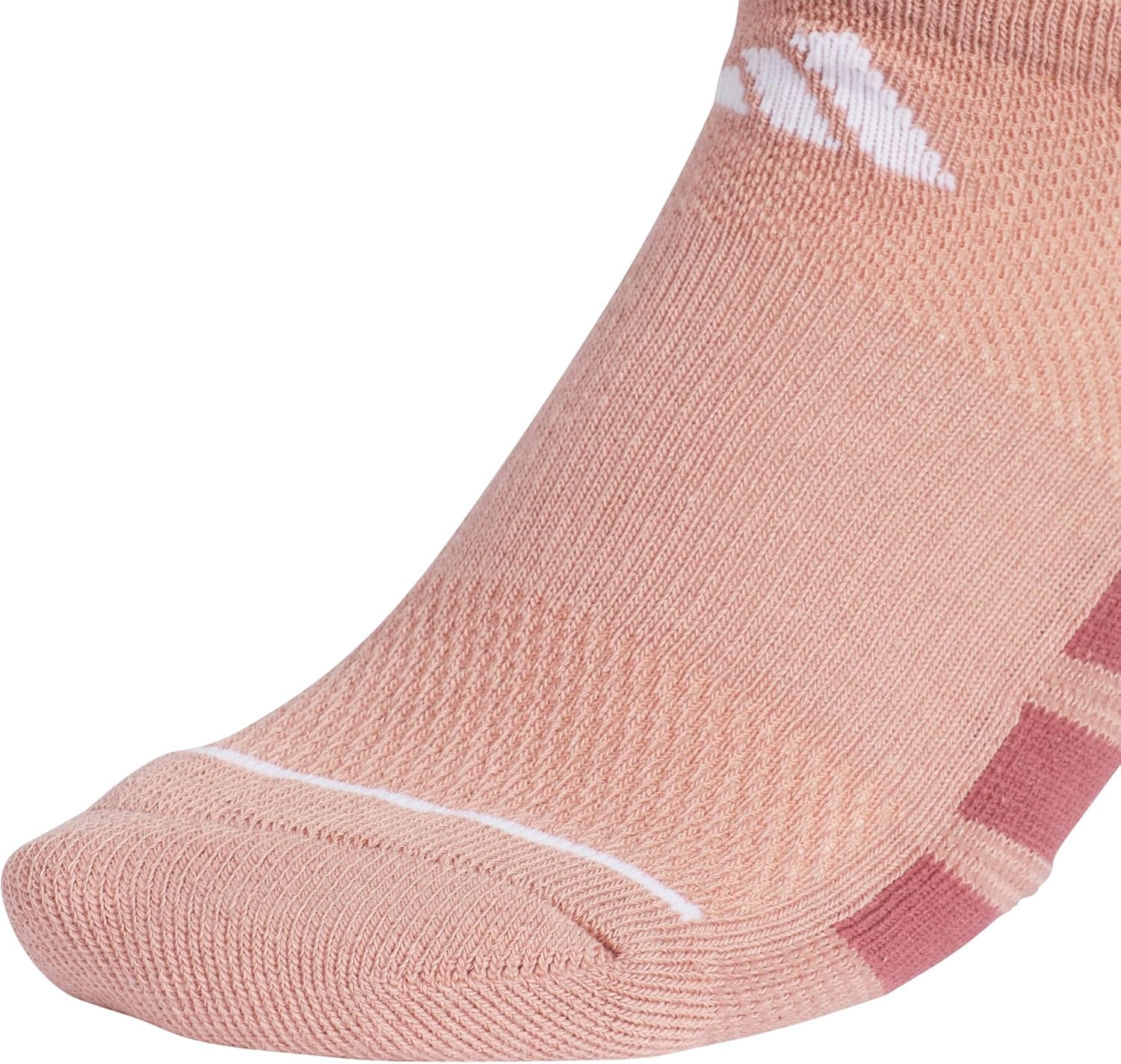 image:imageadidas Womens All Day Training Workout Socks 3 Pairs Multiple HeightsWarm Clay PinkCool Light HeatherShadow NavyNo Show