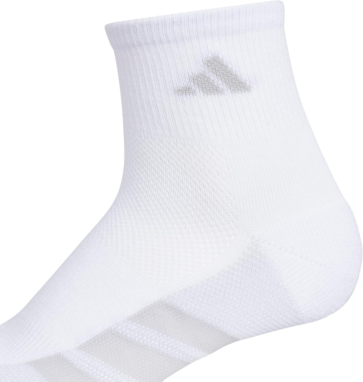 image:imageadidas Womens All Day Training Workout Socks 3 Pairs Multiple HeightsWhiteClear Onix GreyClear GreyQuarter
