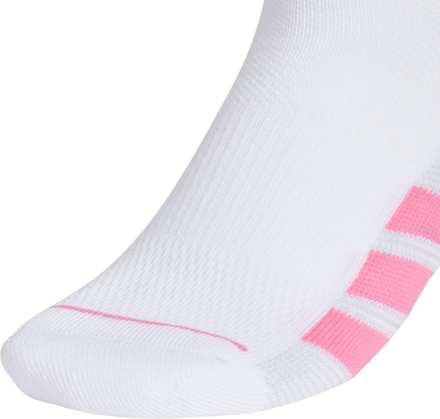 image:imageadidas Womens All Day Training Workout Socks 3 Pairs Multiple HeightsWhitePink FusionWonder Alumina GreyLow Cut