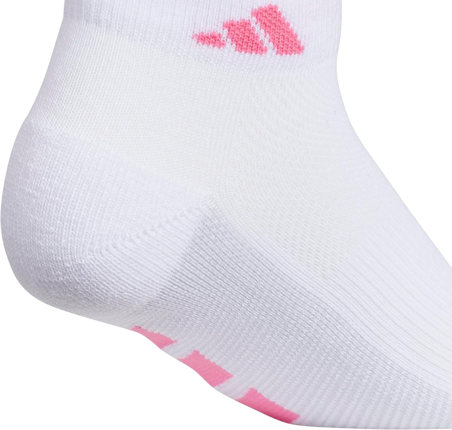 image:imageadidas Womens All Day Training Workout Socks 3 Pairs Multiple HeightsWhitePink FusionWonder Alumina GreyLow Cut