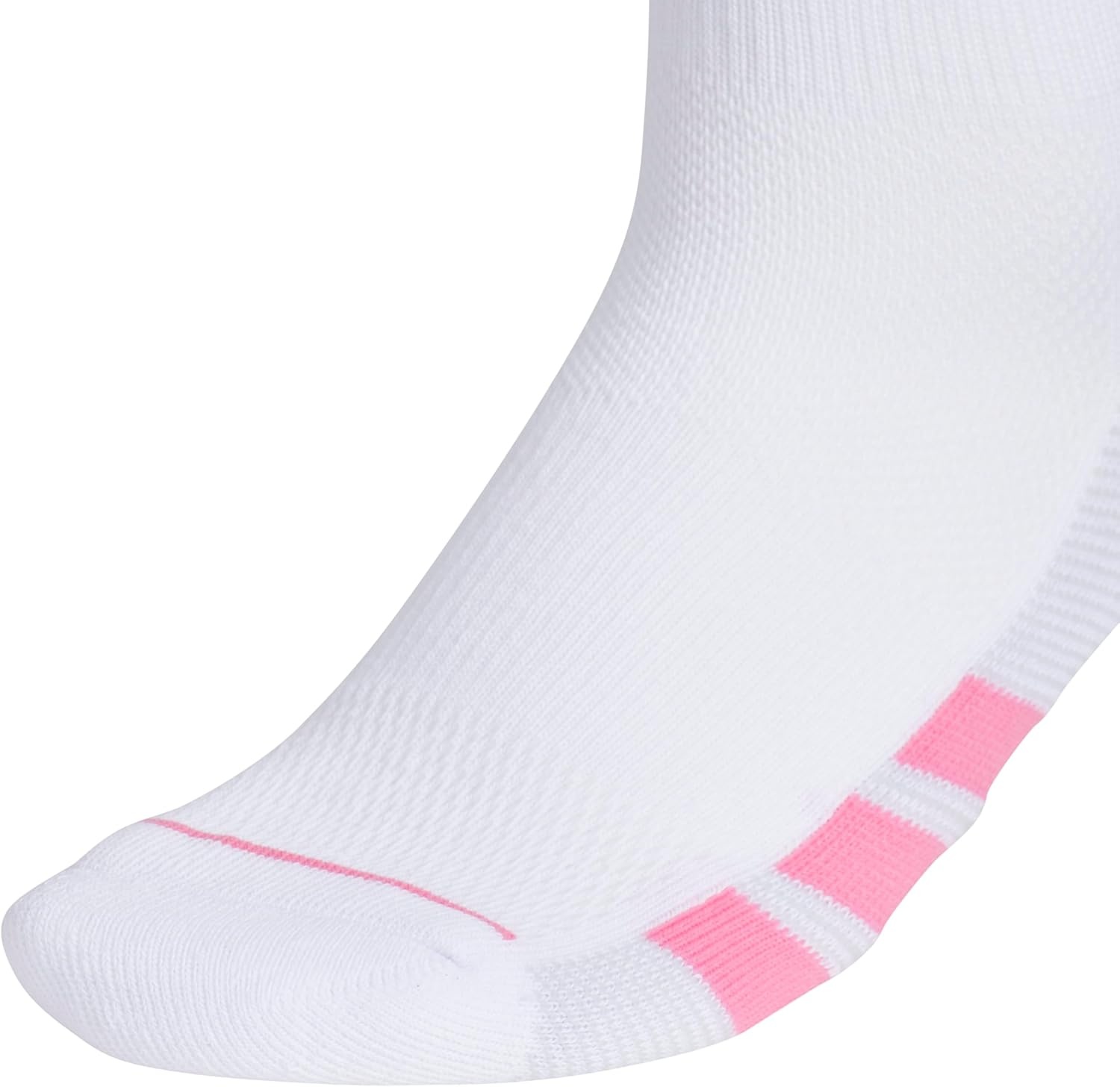 image:imageadidas Womens All Day Training Workout Socks 3 Pairs Multiple HeightsWhitePink FusionWonder Alumina GreyQuarter