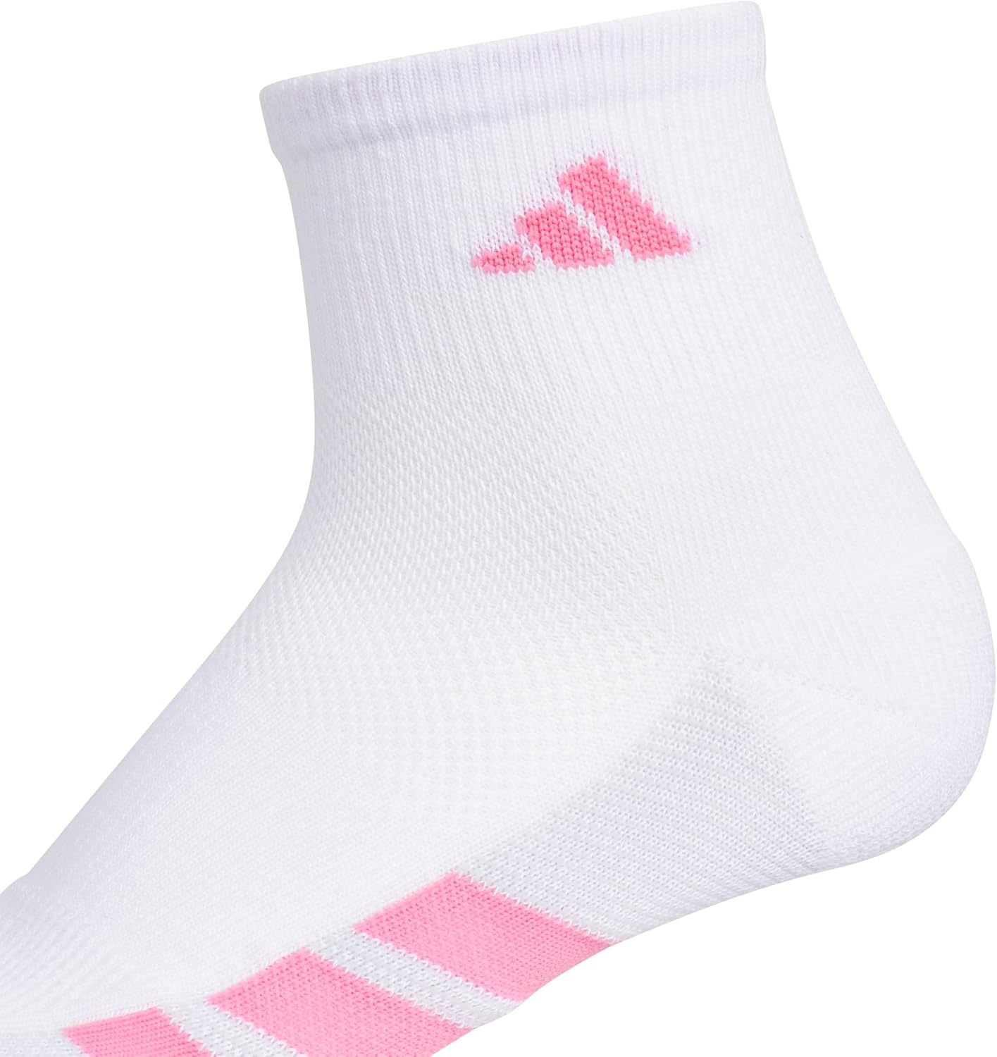 image:imageadidas Womens All Day Training Workout Socks 3 Pairs Multiple HeightsWhitePink FusionWonder Alumina GreyQuarter