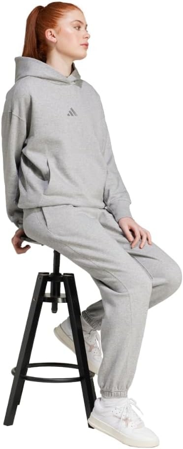 image:imageadidas Womens All Season Fleece Sweatpants Casual BrownMedium Grey Heather