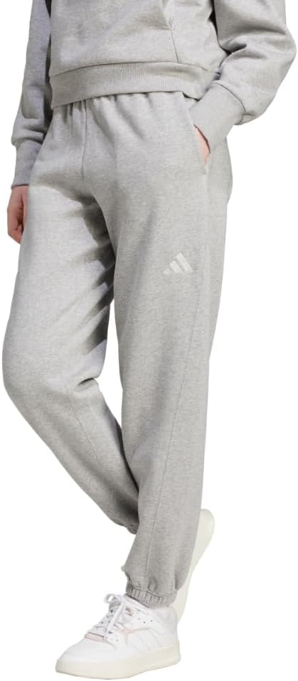 image:imageadidas Womens All Season Fleece Sweatpants Casual BrownMedium Grey Heather