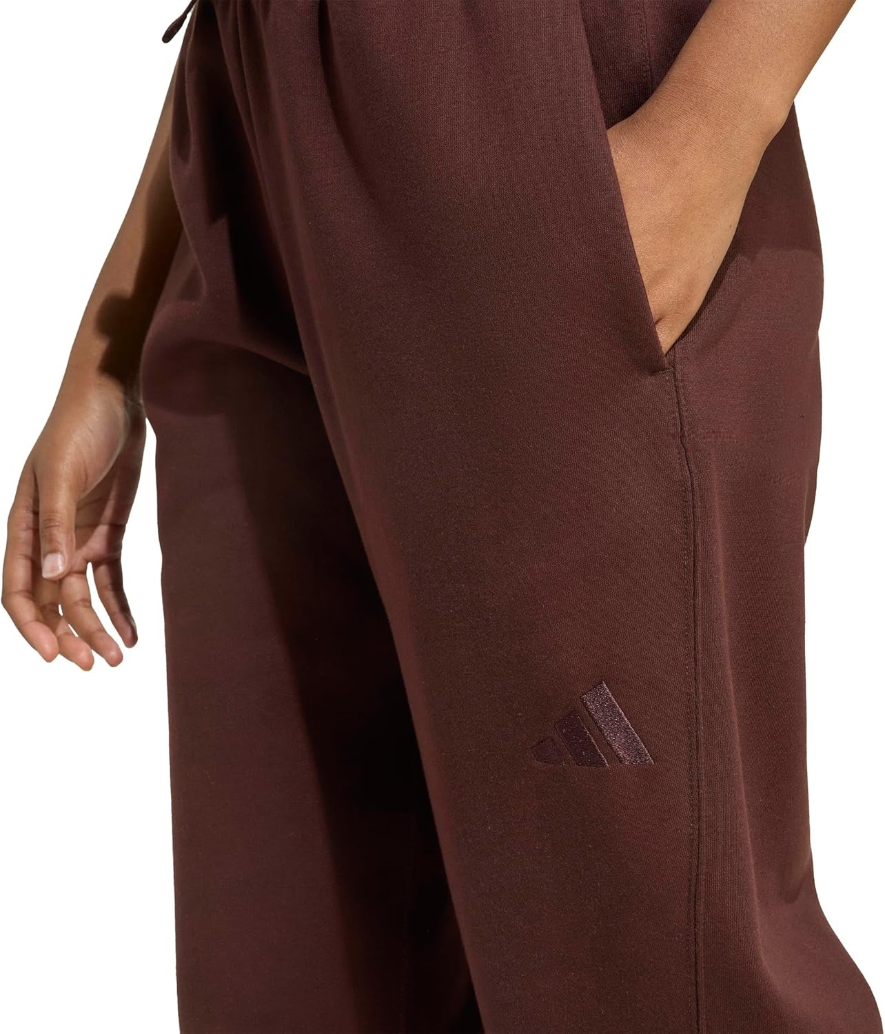 image:imageadidas Womens All Season Fleece Sweatpants Casual BrownShadow Brown