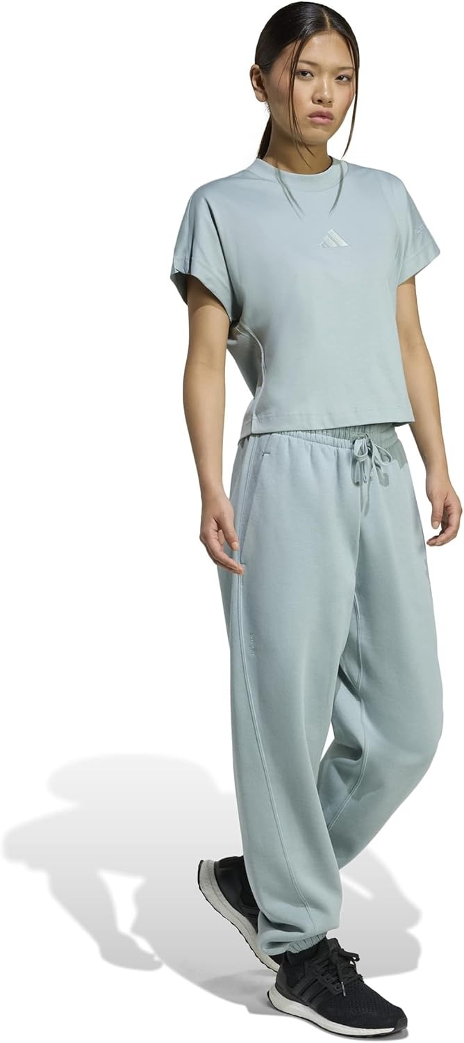image:imageadidas Womens All Season Fleece Sweatpants Casual BrownWonder Sage