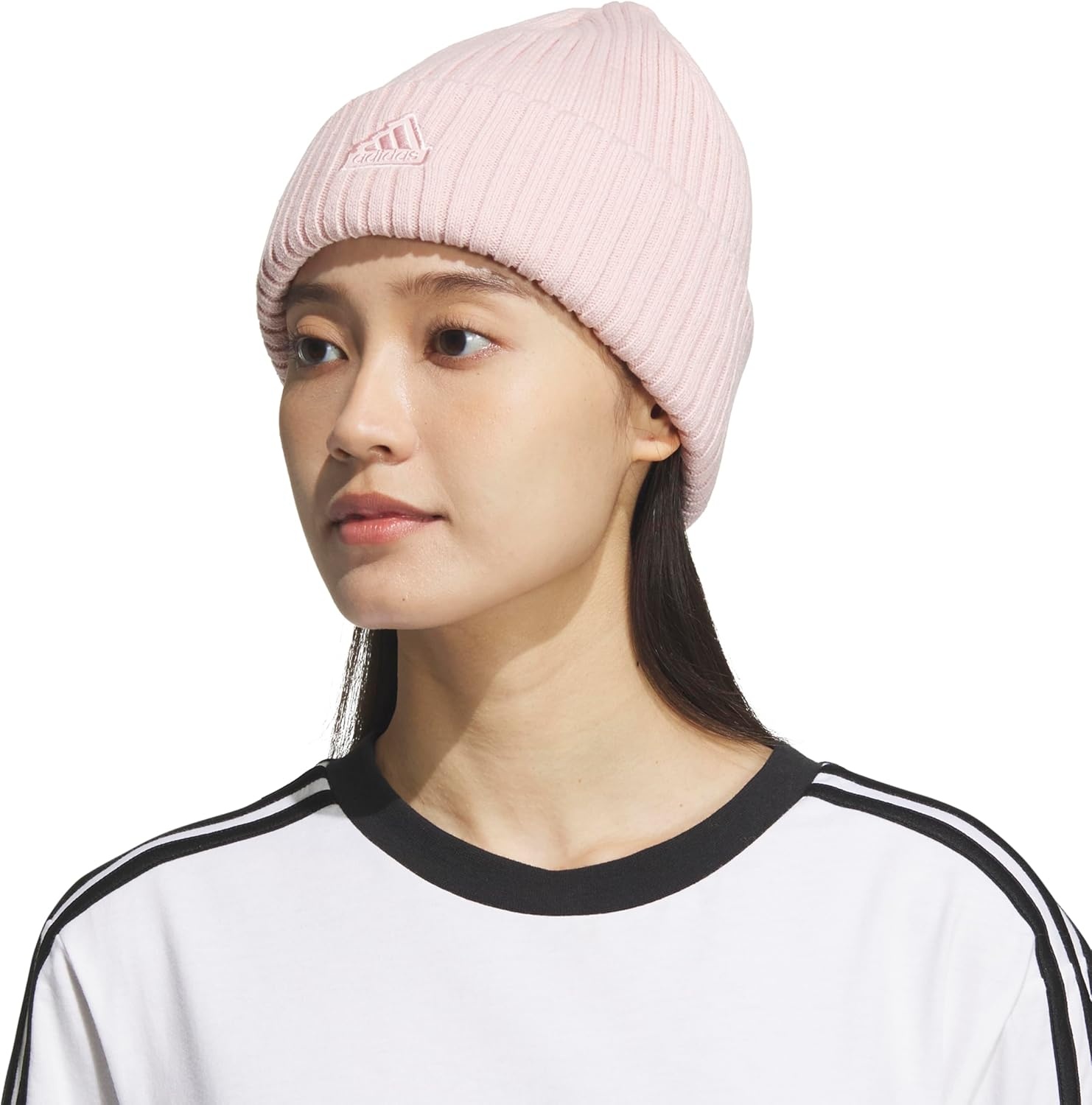 image:imageadidas Womens Altitude Beanie Cuffed Knit Winter Hat1Sandy Pink