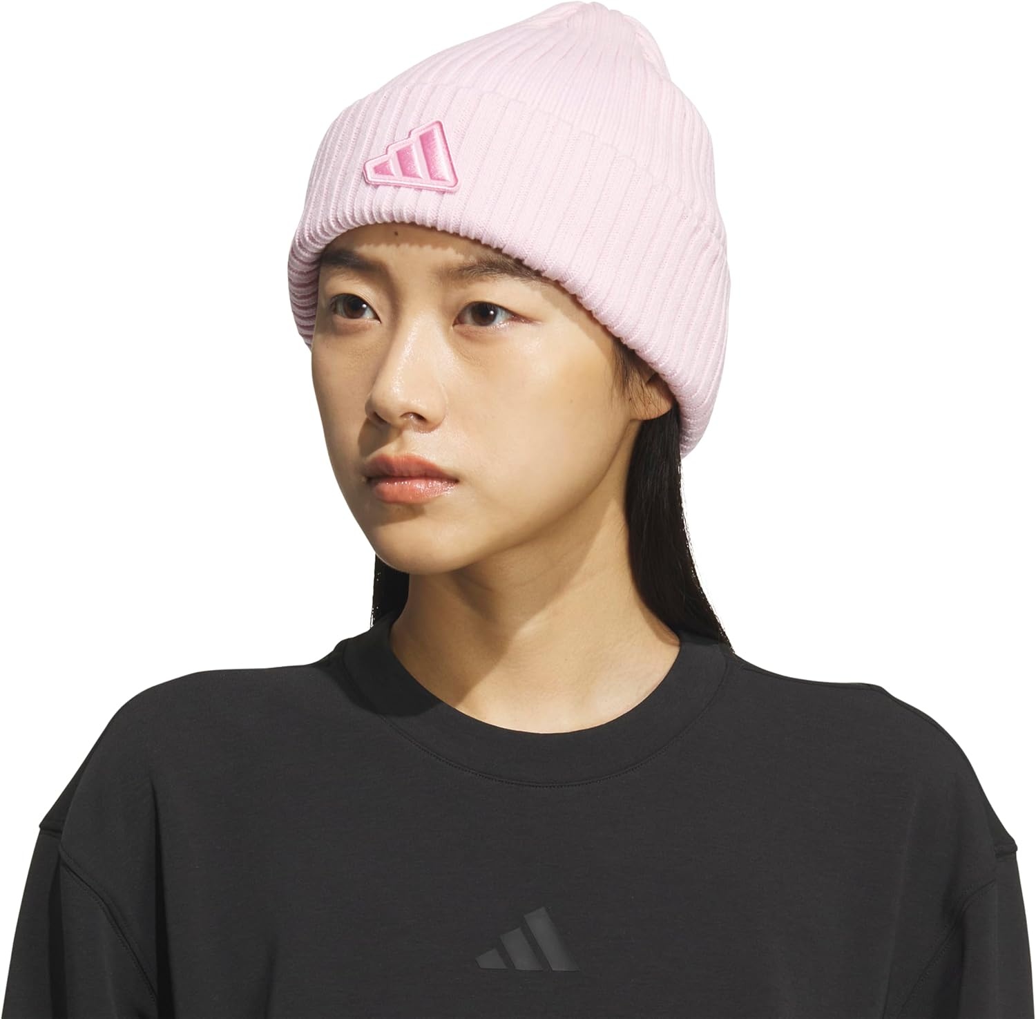 image:imageadidas Womens Altitude Beanie Cuffed Knit Winter Hat2Clear Pink