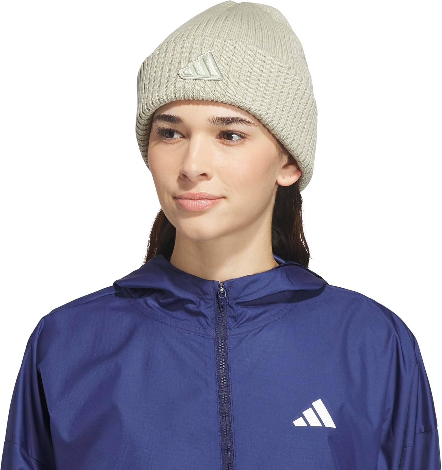 image:imageadidas Womens Altitude Beanie Cuffed Knit Winter Hat2Halo Green