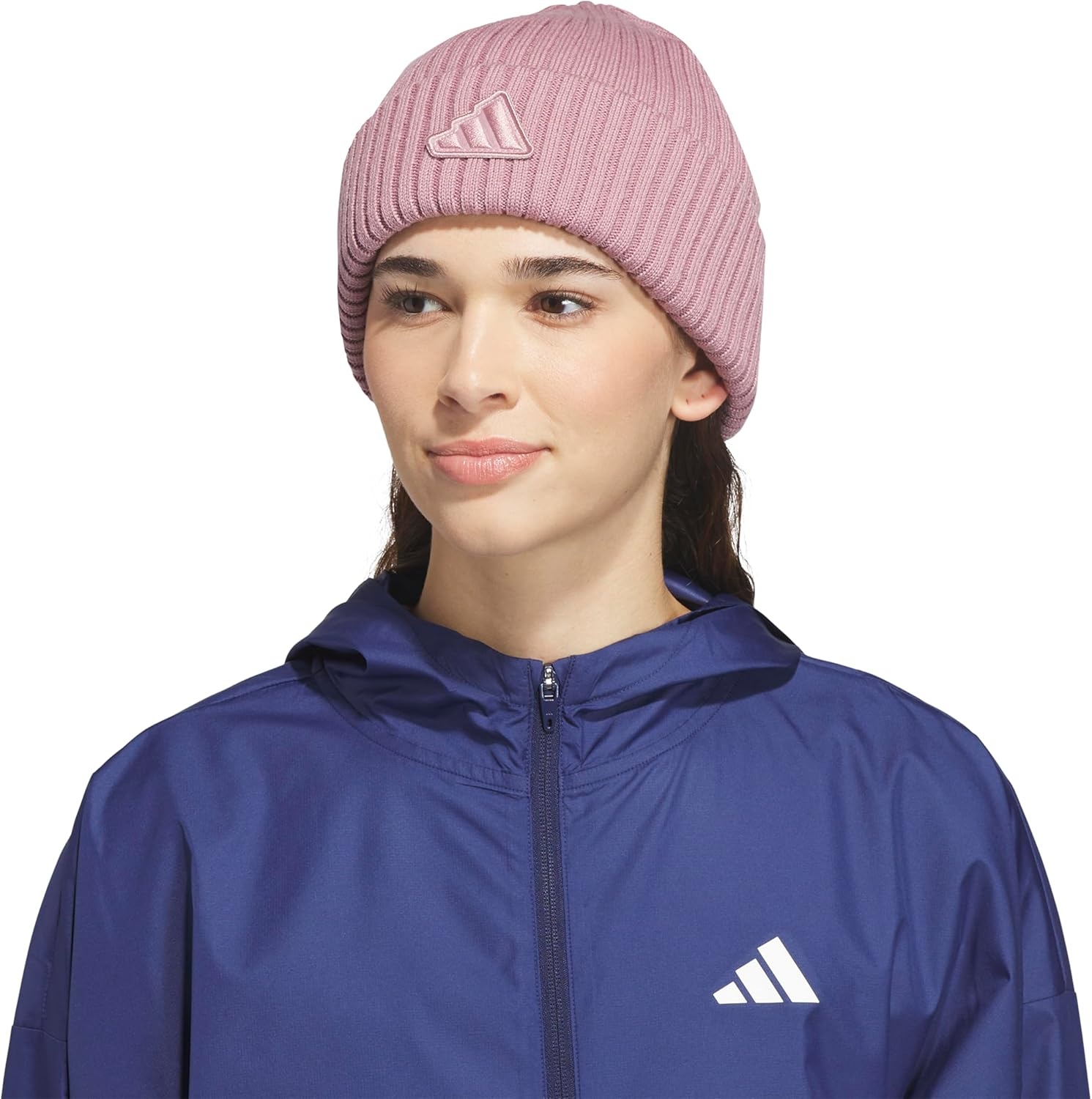image:imageadidas Womens Altitude Beanie Cuffed Knit Winter Hat2Magic Mauve Purple