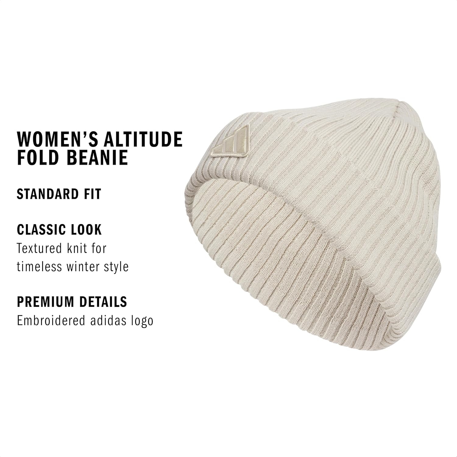 image:imageadidas Womens Altitude Beanie Cuffed Knit Winter Hat2Wonder Alumina Grey
