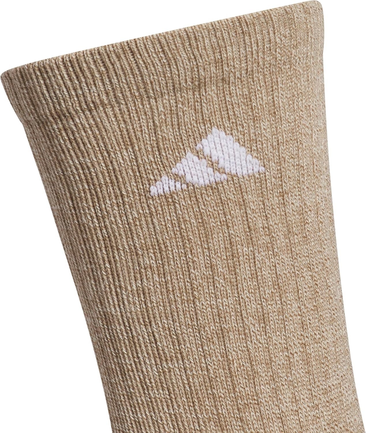 image:imageadidas Womens Athletic Cushioned Crew Socks 6 Pairs Durable amp ComfortableKhaki ThreeWhiteCrystal Linen Beige