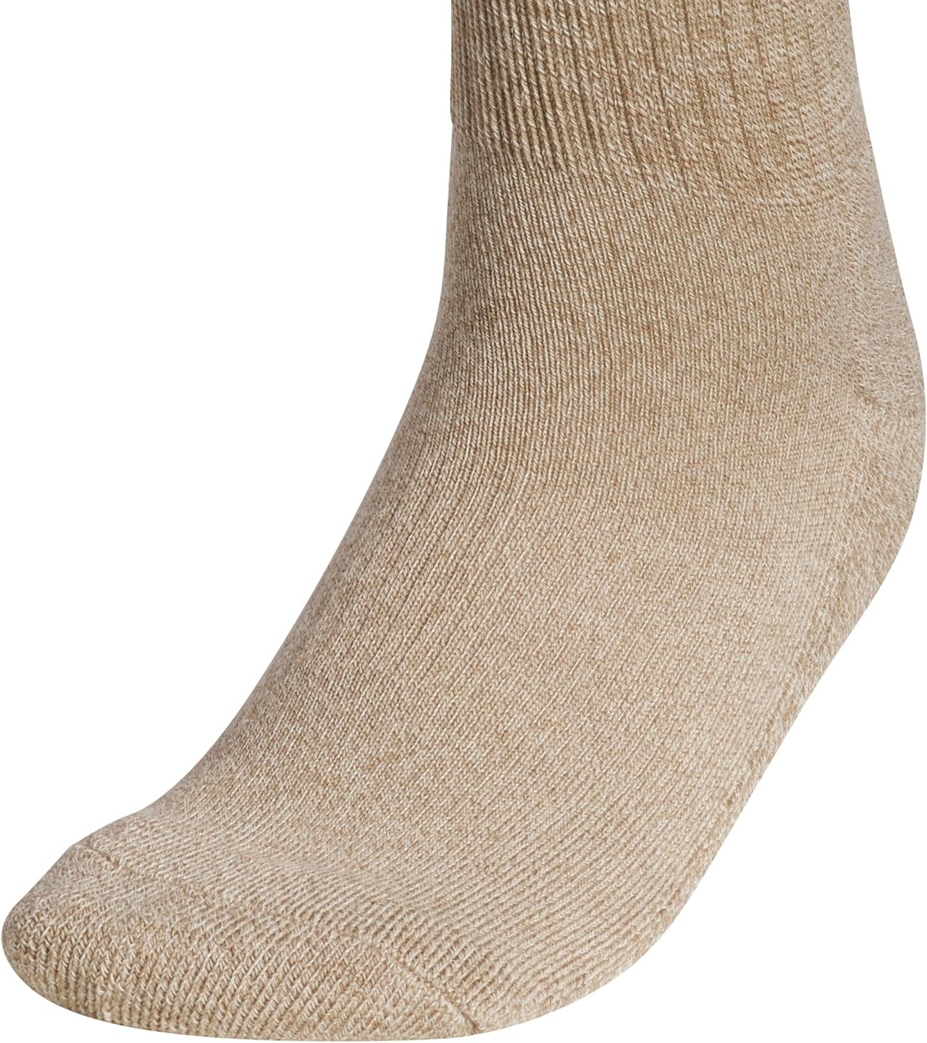 image:imageadidas Womens Athletic Cushioned Crew Socks 6 Pairs Durable amp ComfortableKhaki ThreeWhiteCrystal Linen Beige