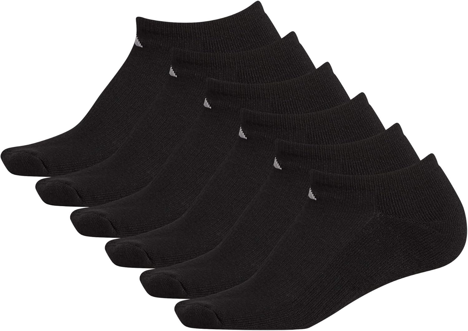 image:imageadidas Womens Athletic Cushioned No Show Socks 6 Pairs Durable amp ComfortableBlack