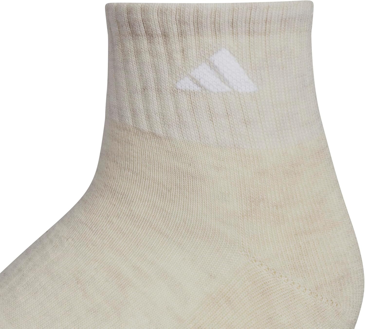 image:imageadidas Womens Athletic Cushioned Quarter Ankle Socks 6 Pairs Durable amp ComfortableAlumina BeigeWhiteWonder Beige