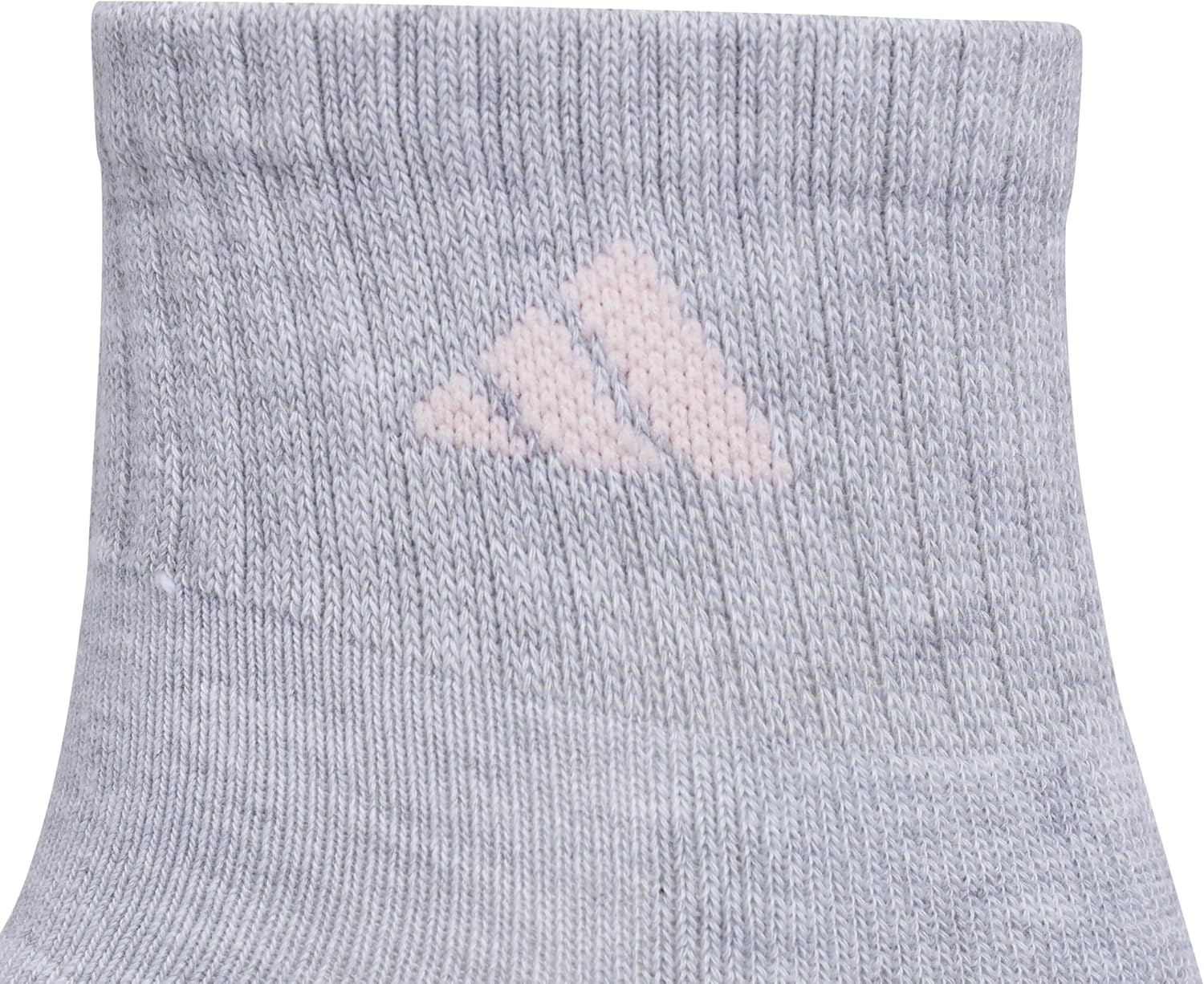 image:imageadidas Womens Athletic Cushioned Quarter Ankle Socks 6 Pairs Durable amp ComfortableCool Light HeatherClear PinkDark Blue
