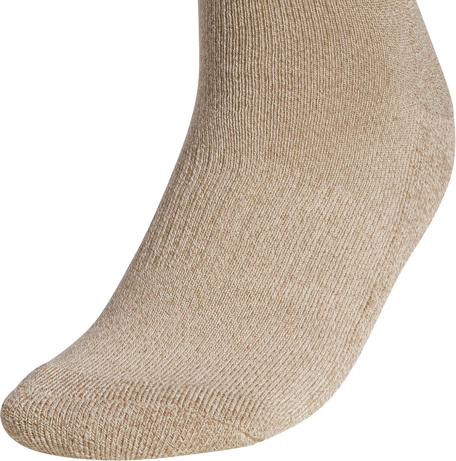 image:imageadidas Womens Athletic Cushioned Quarter Ankle Socks 6 Pairs Durable amp ComfortableKhaki ThreeWhiteCrystal Linen Beige
