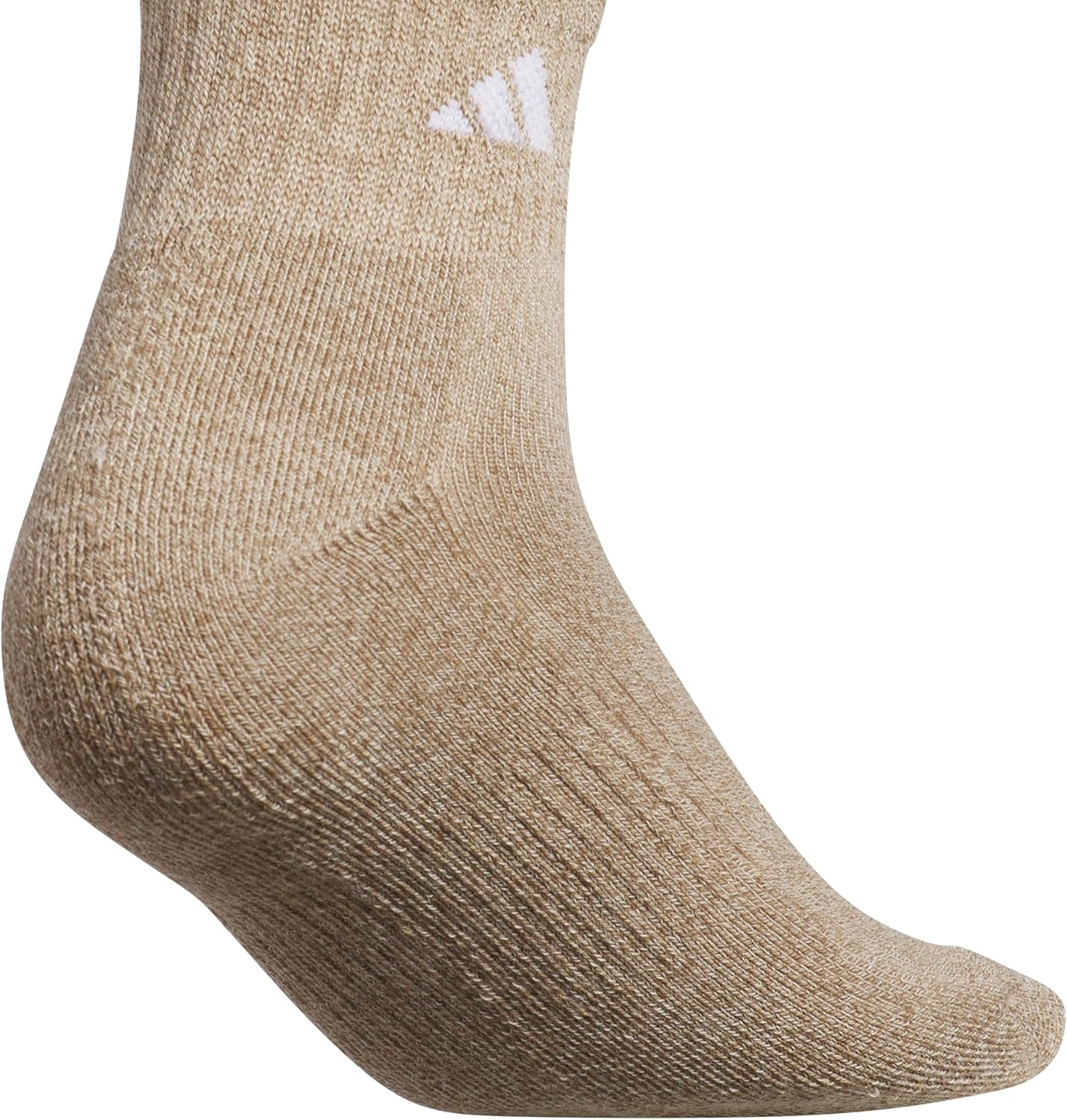 image:imageadidas Womens Athletic Cushioned Quarter Ankle Socks 6 Pairs Durable amp ComfortableKhaki ThreeWhiteCrystal Linen Beige