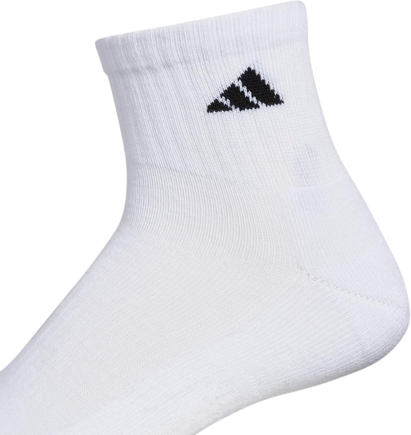 image:imageadidas Womens Athletic Cushioned Quarter Ankle Socks 6 Pairs Durable amp ComfortableWhiteBlackWhite