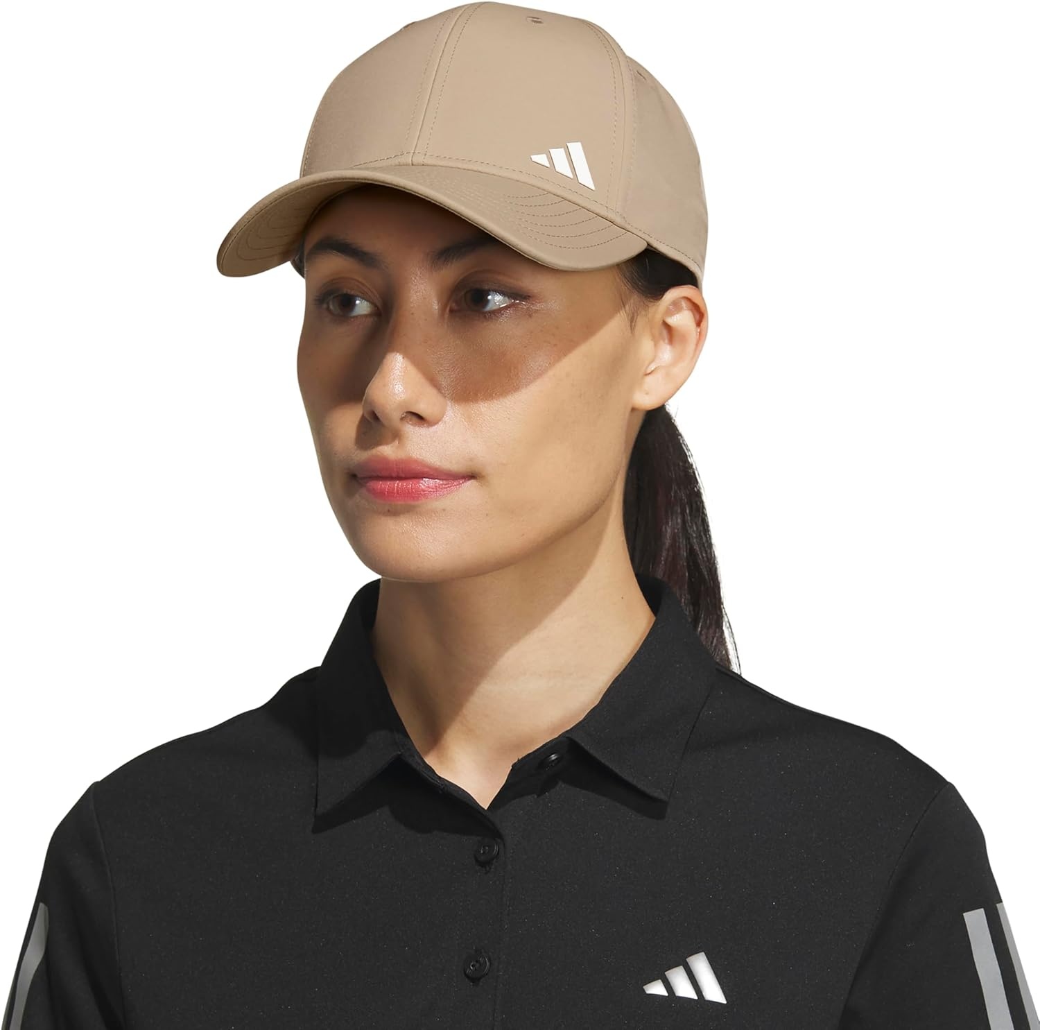 image:imageadidas Womens Backless Ponytail Hat Open Back Baseball CapMagic BeigeOff White2