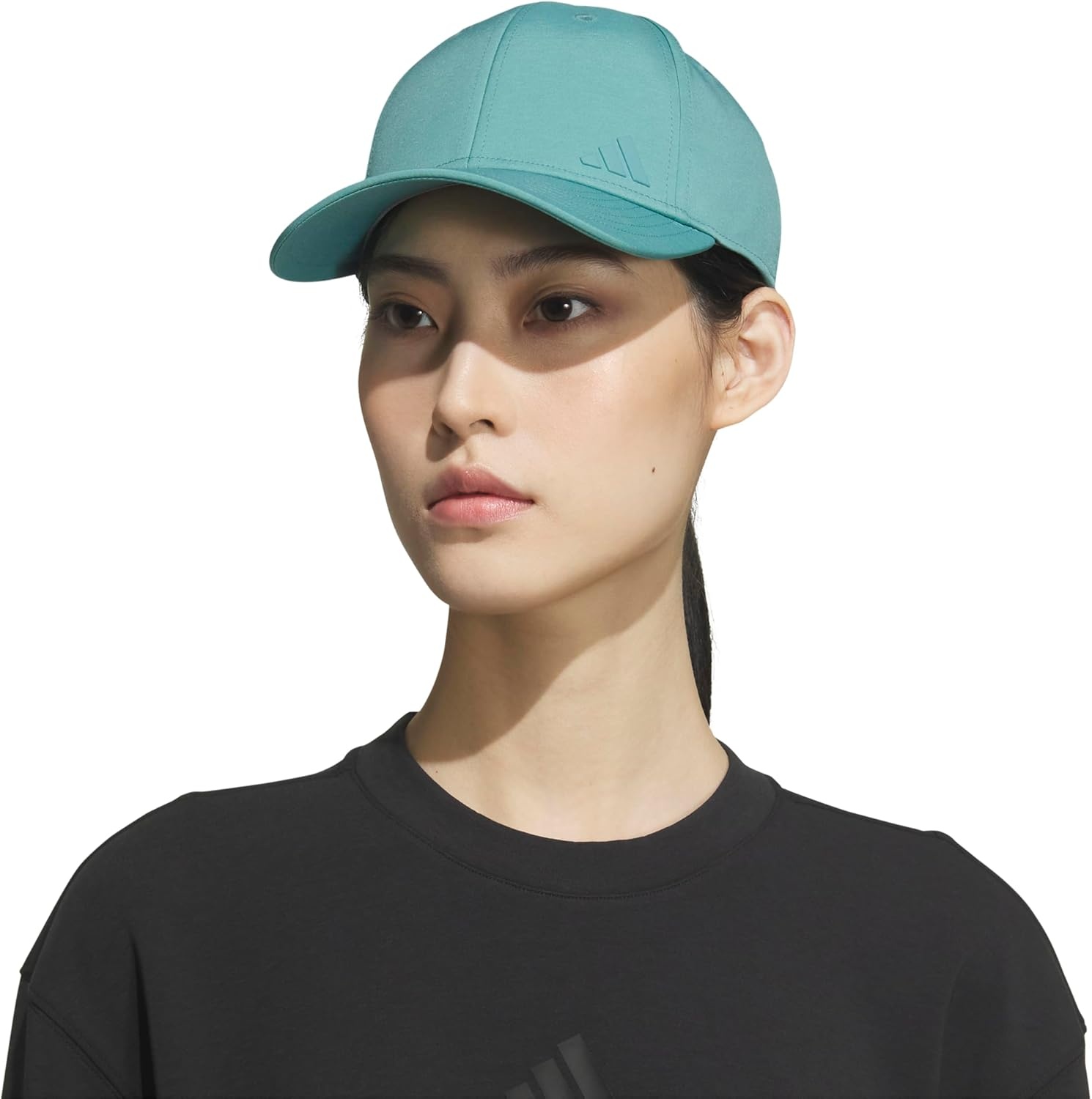 image:imageadidas Womens Backless Ponytail Hat Open Back Baseball CapPowder Teal Green2