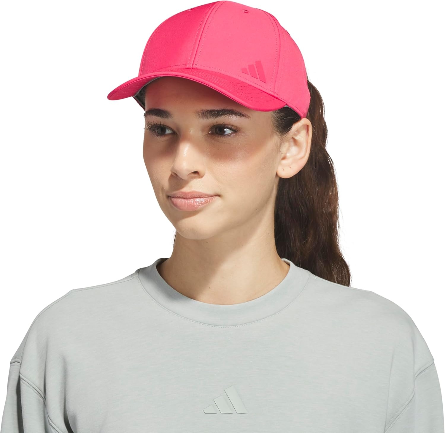 image:imageadidas Womens Backless Ponytail Hat Open Back Baseball CapPower PinkPower Pink3