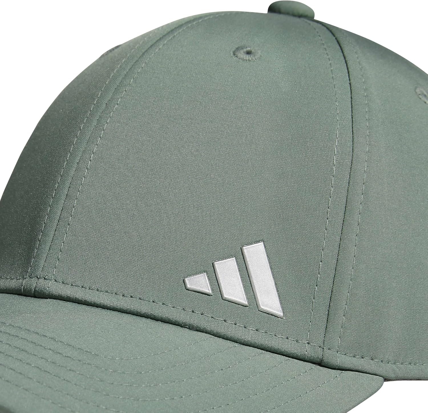 image:imageadidas Womens Backless Ponytail Hat Open Back Baseball CapSilver GreenSilver Metallic2