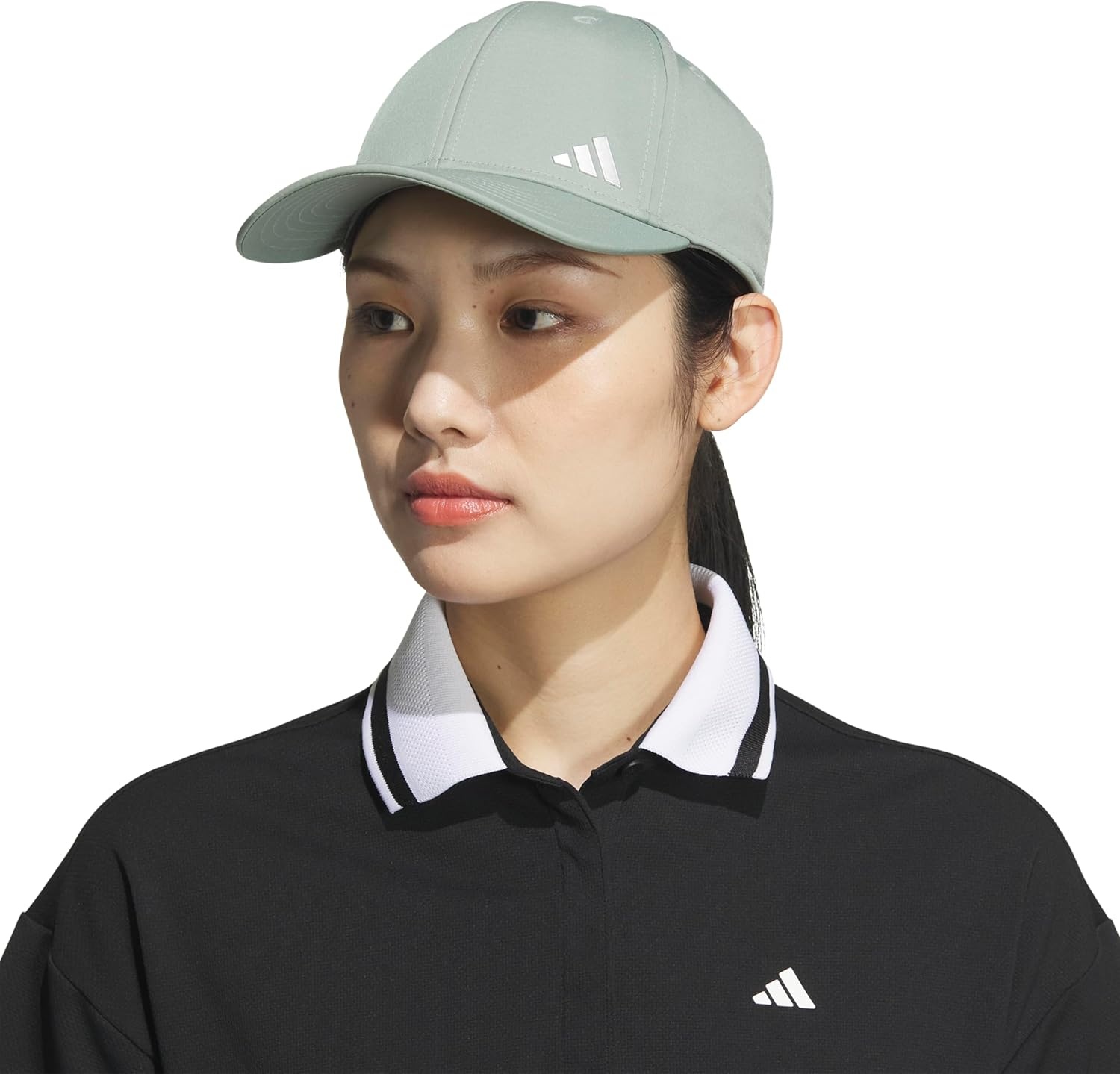 image:imageadidas Womens Backless Ponytail Hat Open Back Baseball CapSilver GreenSilver Metallic2