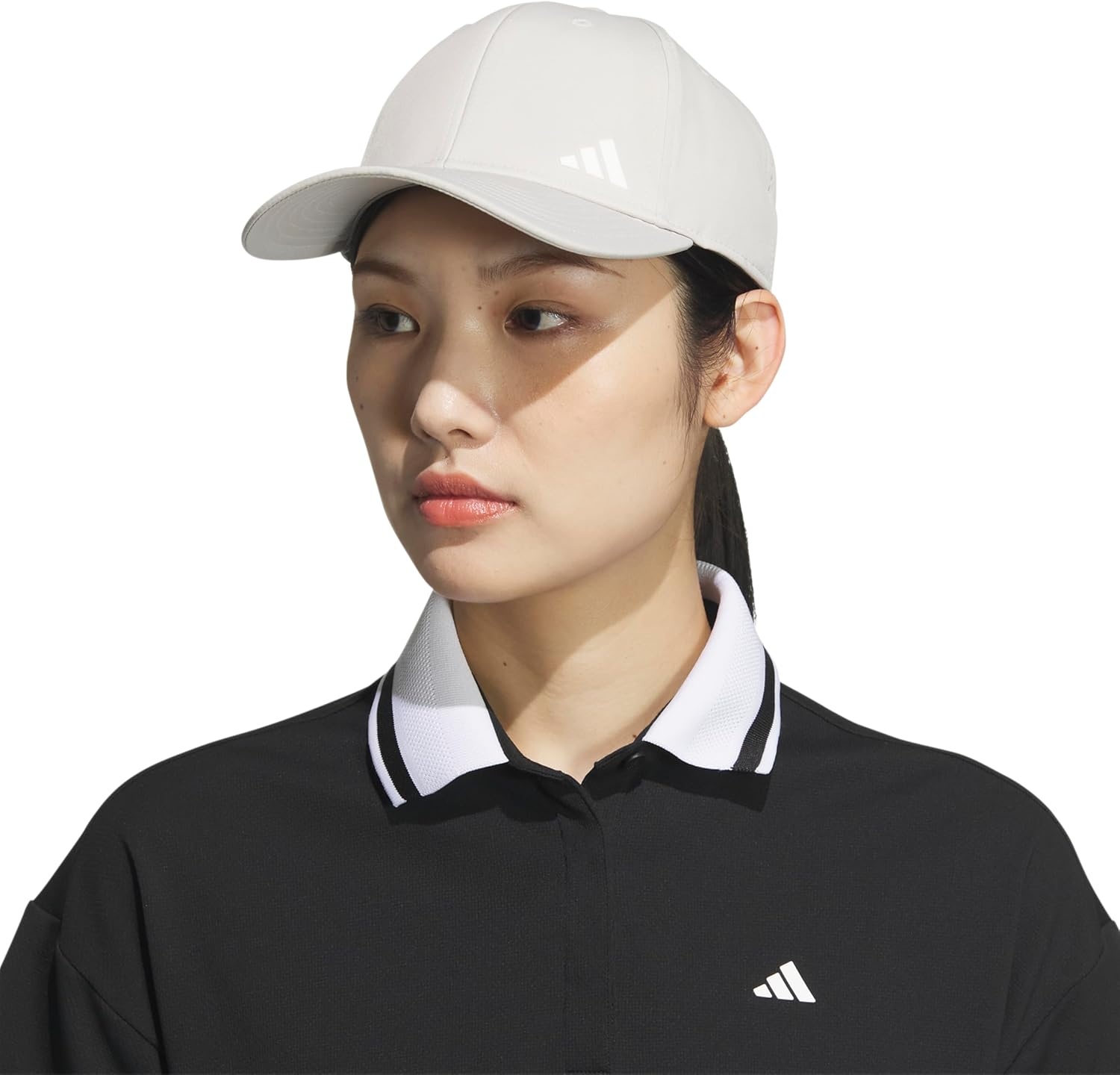 image:imageadidas Womens Backless Ponytail Hat Open Back Baseball CapWonder Alumina GreyWhite2